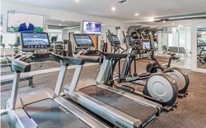 Ferndale apartment for rent - a row of treadmills and other exercise equipment in a gym