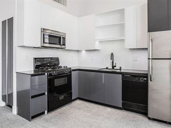 Modern cabinets and backsplash