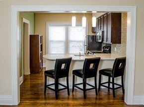 St. Louis apartment for rent - breakfast bar open concept city rental