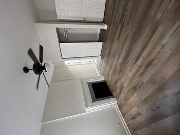St. Louis apartment for rent - looking down into the kitchen from the loft