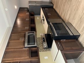 University apartment for rent - a view of a kitchen with counters and appliances