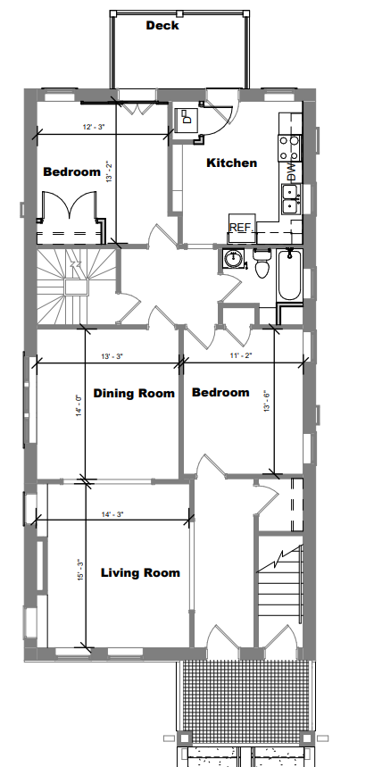 Floor plan for studio, 1270 sqft