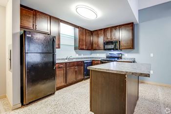 Modern kitchen cabinetry and fixtures