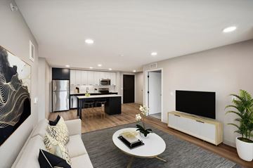 St. Paul apartment for rent - a living room with a couch and a table