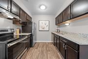 Clinton Township apartment for rent - Spacious Kitchen  with stainless steel appliances and dark cabinets at Lakeside Village Apartments Clinton Township, MI