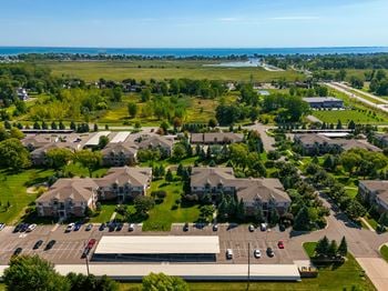 Close beach access at prentiss pointe apartments in harrison township, mi.