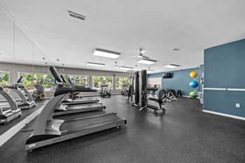 24-Hour fitness and wellness center at prentiss pointe apartments in harrison township, mi.