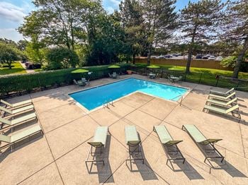 Poolside relaxation area