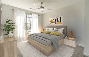 Centennial apartment for rent - Dominium-Centennial Crossings-Virtually Staged Bedroom
