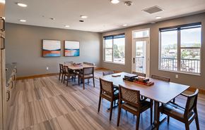 Westminster apartment for rent - table and chair at Heritage at Church Ranch 55+ Apartments, Colorado, 80021