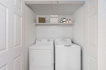 Full-sized washer and dryer available