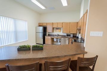 Houston apartment for rent - a kitchen with a granite counter top and