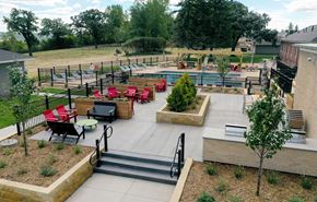 Fort Snelling triplex for rent - Community Patio at Upper Post Flats, Minnesota