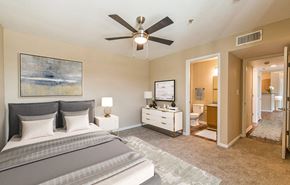 Houston apartment for rent - Model Bedroom at Vermillion Apartments, Houston Texas