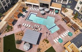 Phoenix apartment for rent - Aerial Pool View at Casa Azure 55+ Apartments, Phoenix, AZ