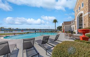 Pearland apartment for rent - Pool deck at Lakeside Pointe Apartments & Townhomes, Pearland, Texas