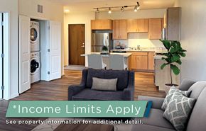 Minnetonka apartment for rent - Living Room with tv and couch at Preserve at Shady Oak Apartments, Minnesota