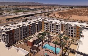 Goodyear apartment for rent - Exterior View at Suncrest Vista at Canyon Trails 55+ Apartments, Goodyear, AZ