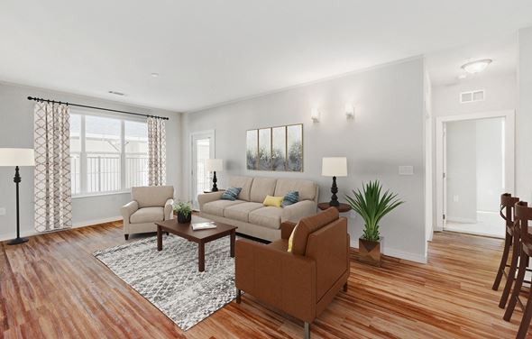 Balch Springs apartment for rent - Timbers at Hickory Tree_Staged Living Room