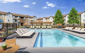 Maxwell apartment for rent - A Pool with Lounge Chairs at Anson Crossing Apartments, Maxwell, 78656