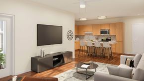 Manor apartment for rent - Living room with tv at Emblem at Tower Apartments, Manor 78653