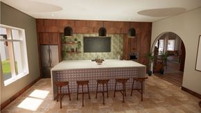 Rio Rancho apartment for rent - A kitchen with a table and chairs in front of a television at Sandoval Flats Apartment , Minnesota