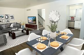 Southfield townhouse for rent - Open plan with large dining area and gourmet kitchen