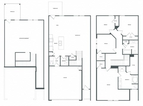 Floor plan for 4 beds, 2.5 baths, 1941 sqft