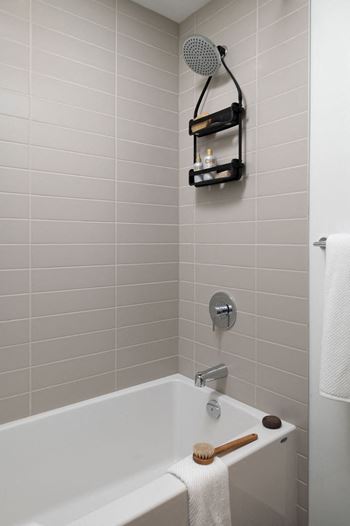 Porcelain tub/shower wall tile and wet-wall