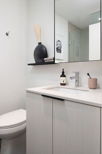 Stone countertop with undermount sink