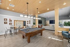 Merrimack apartment for rent - A room with a pool table and a dart board.