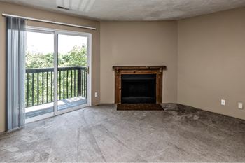 Wood-burning fireplace**