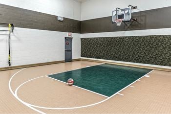 Indoor basketball court