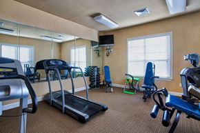 Conway apartment for rent - A gym with treadmills, exercise bikes, and other equipment.