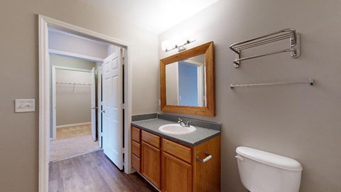 Floor plan for 1 bed, 1 bath, 715 sqft