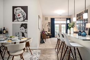 Chesapeake apartment for rent - A dining room with a table set for a meal.