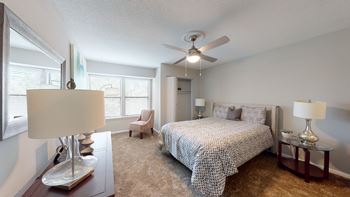 Carpeted bedrooms