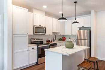 Custom gray or white cabinetry