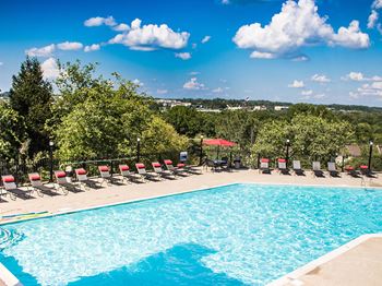 Swimming pool at chimney top apartments in antioch tn