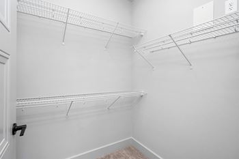 A spacious walk in closet
