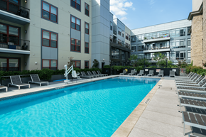 Columbus apartment for rent - Pool at The Nicholas, Columbus, OH, 43215