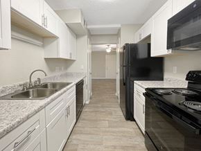 Raleigh apartment for rent - Kitchen white at Green Meadows