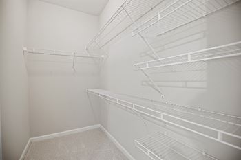 Spacious walk-in closets