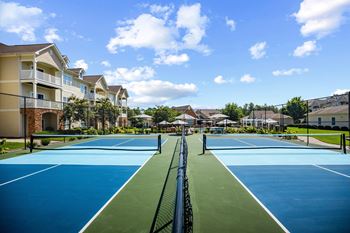Two full-size pickleball courts