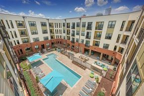 Raleigh apartment for rent - Aerial View Of Pool at The Lincoln Apartments, North Carolina