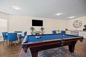 Raleigh apartment for rent - a games room with a pool table and a tv