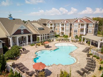 Pool ariel view
