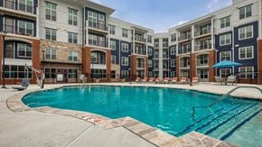Midlothian apartment for rent - our apartments offer a swimming pool in front of our building at The Bella at Westchester, Virginia