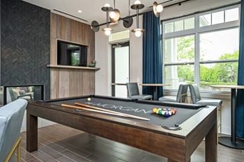 Community clubhouse with billiards