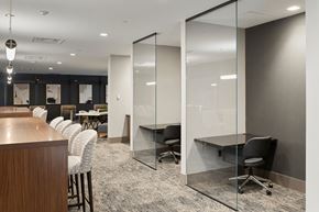 Columbus apartment for rent - a conference room with white walls and glass doors at Preston Centre, Ohio